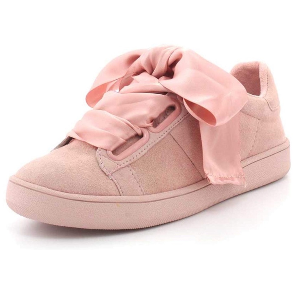 jeffrey campbell // pink suede bow lowtop sneakers - Picture 2 of 5